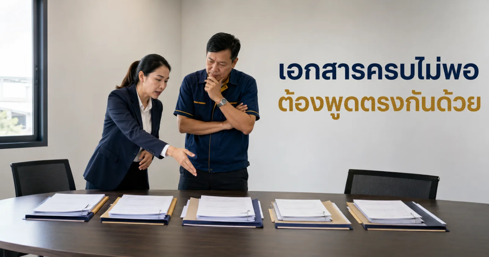 ทนายอธิบายภาพรวมเอกสารแรงงานที่นายจ้างต้องมีทั้งห้ากลุ่มให้ผู้บริหารโรงงาน