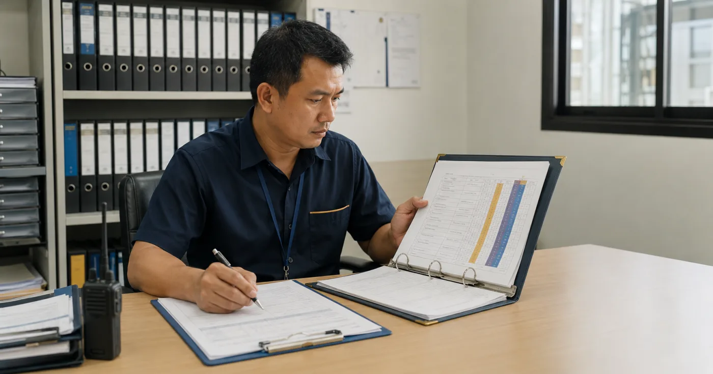 หัวหน้าแผนกใช้ตารางจัดระดับโทษเพื่อตัดสินใจว่าจะตักเตือนหรือเลิกจ้าง