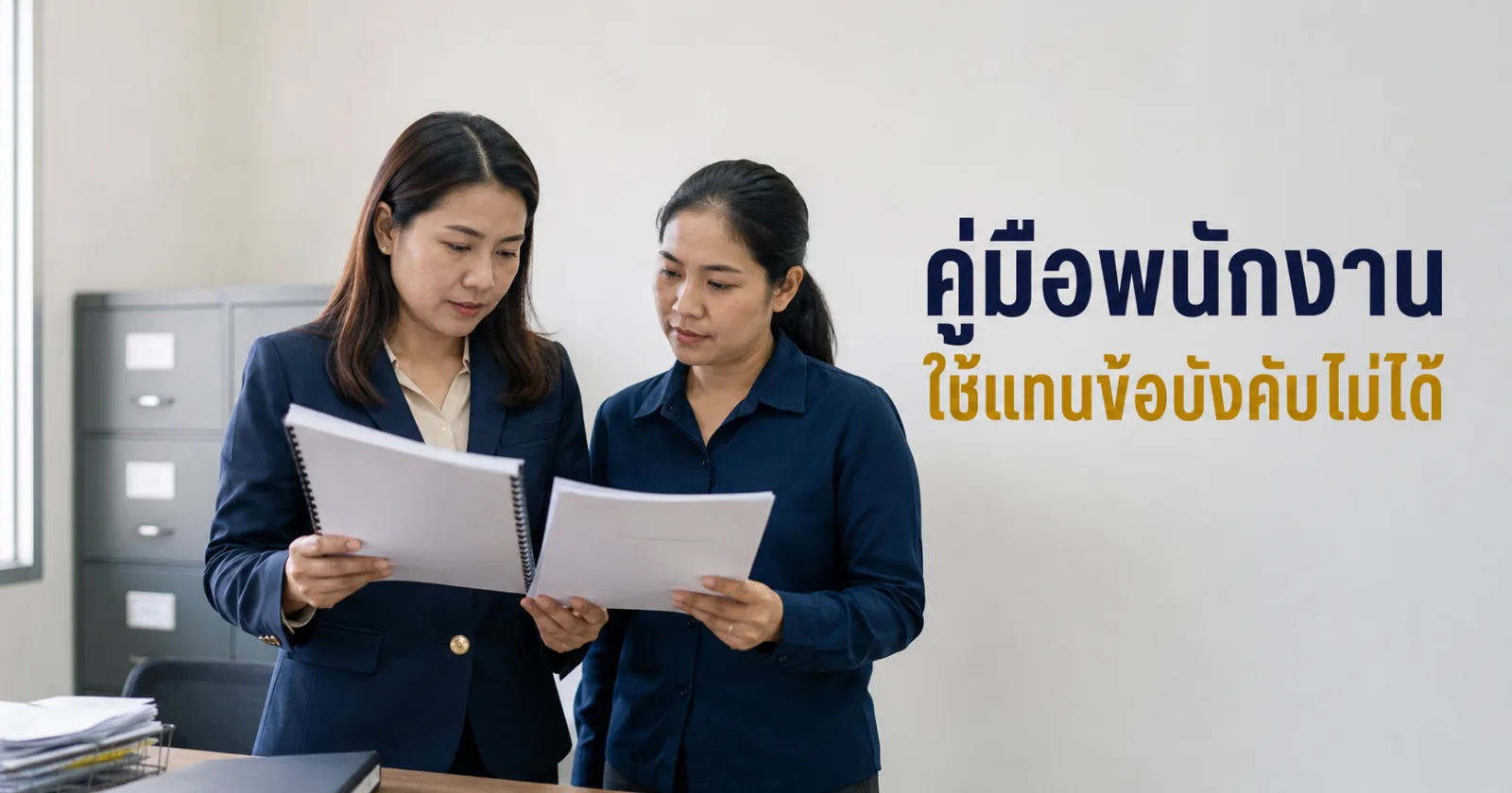 ฝ่ายบุคคลเปิดเทียบข้อบังคับเกี่ยวกับการทำงานกับ Employee Handbook ของบริษัท