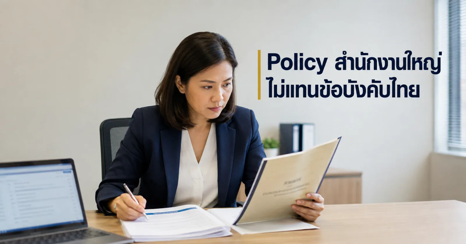 ฝ่ายบุคคลเทียบ HR Policy สำนักงานใหญ่ฉบับภาษาอังกฤษกับข้อบังคับเกี่ยวกับการทำงานภาษาไทย