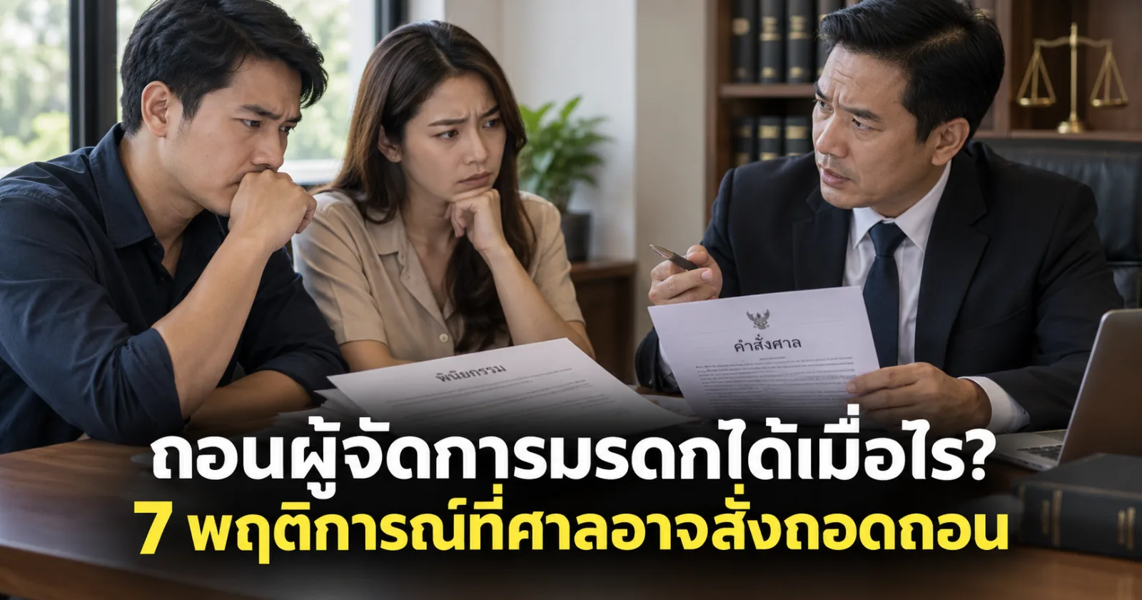 ทายาทยื่นเอกสารเพื่อขอถอนผู้จัดการมรดกให้ทนายตรวจก่อนยื่นต่อศาล