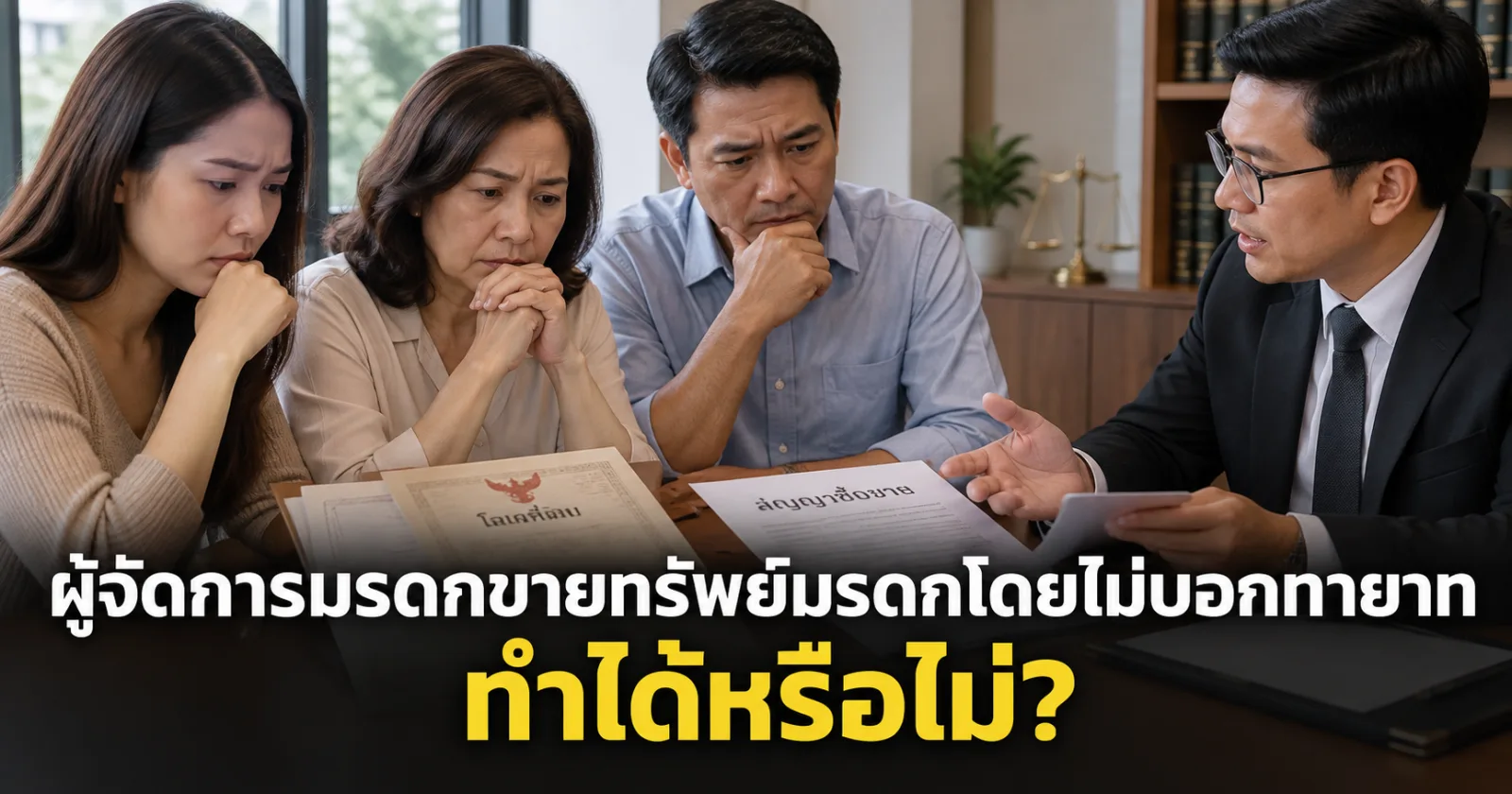 ทายาทเพิ่งทราบว่าผู้จัดการมรดกขายทรัพย์มรดกที่ดินไปโดยไม่แจ้ง