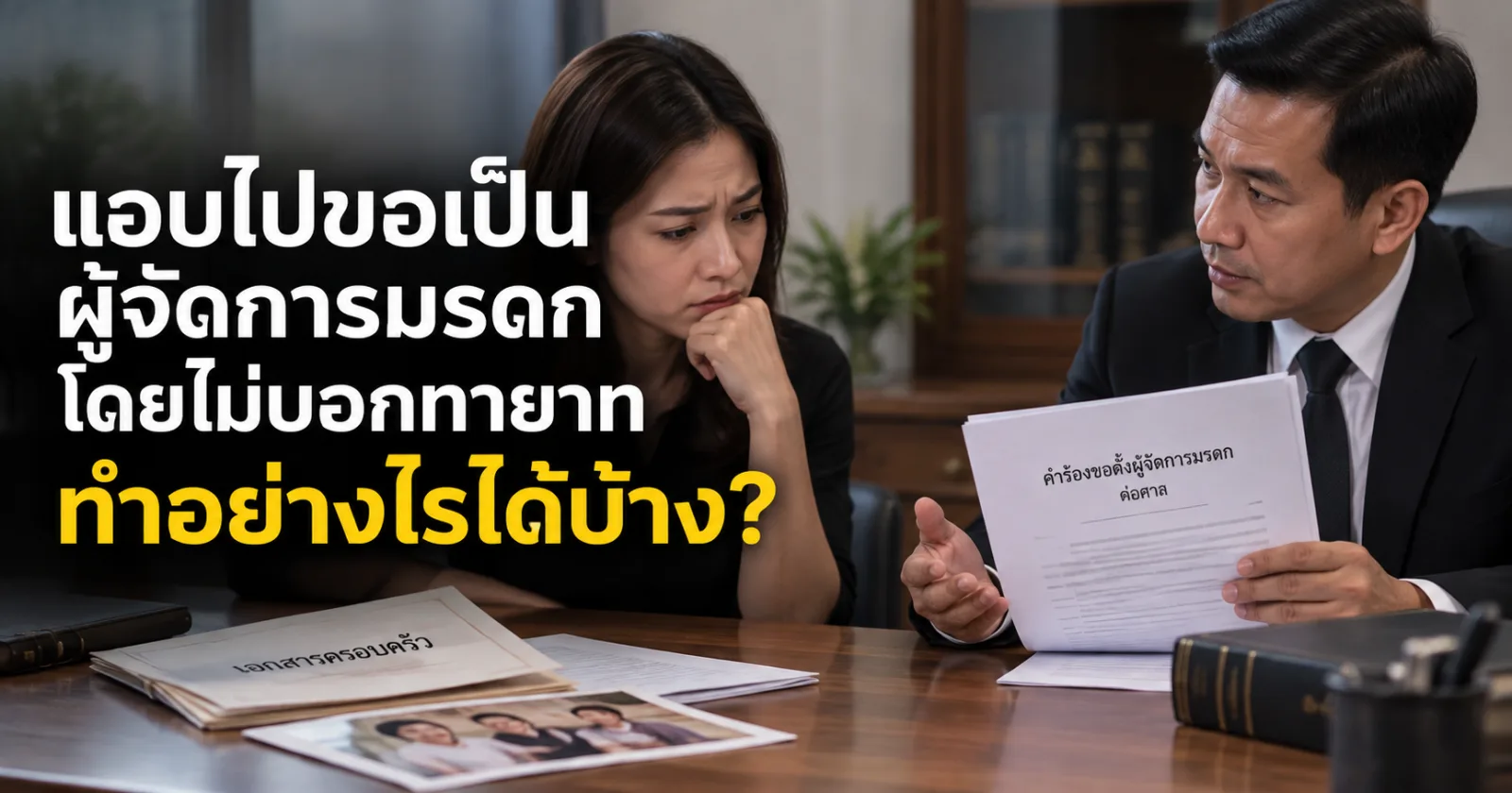 ทายาทเพิ่งทราบว่ามีคนขอเป็นผู้จัดการมรดกโดยไม่บอกทายาทคนอื่น