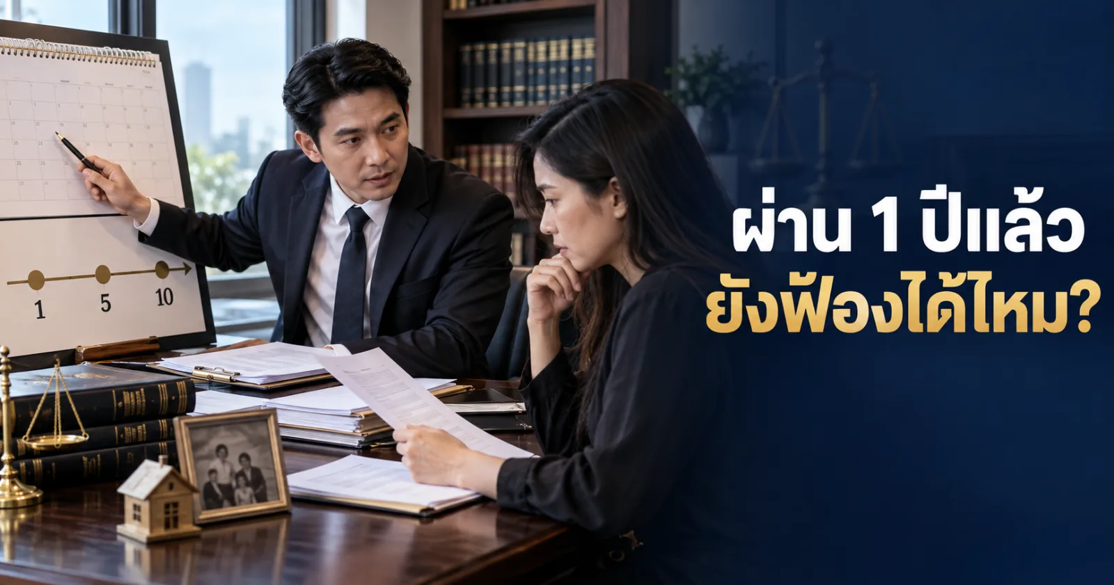ทนายคดีมรดกตรวจปฏิทินอายุความหนึ่งปีห้าปีและสิบปี