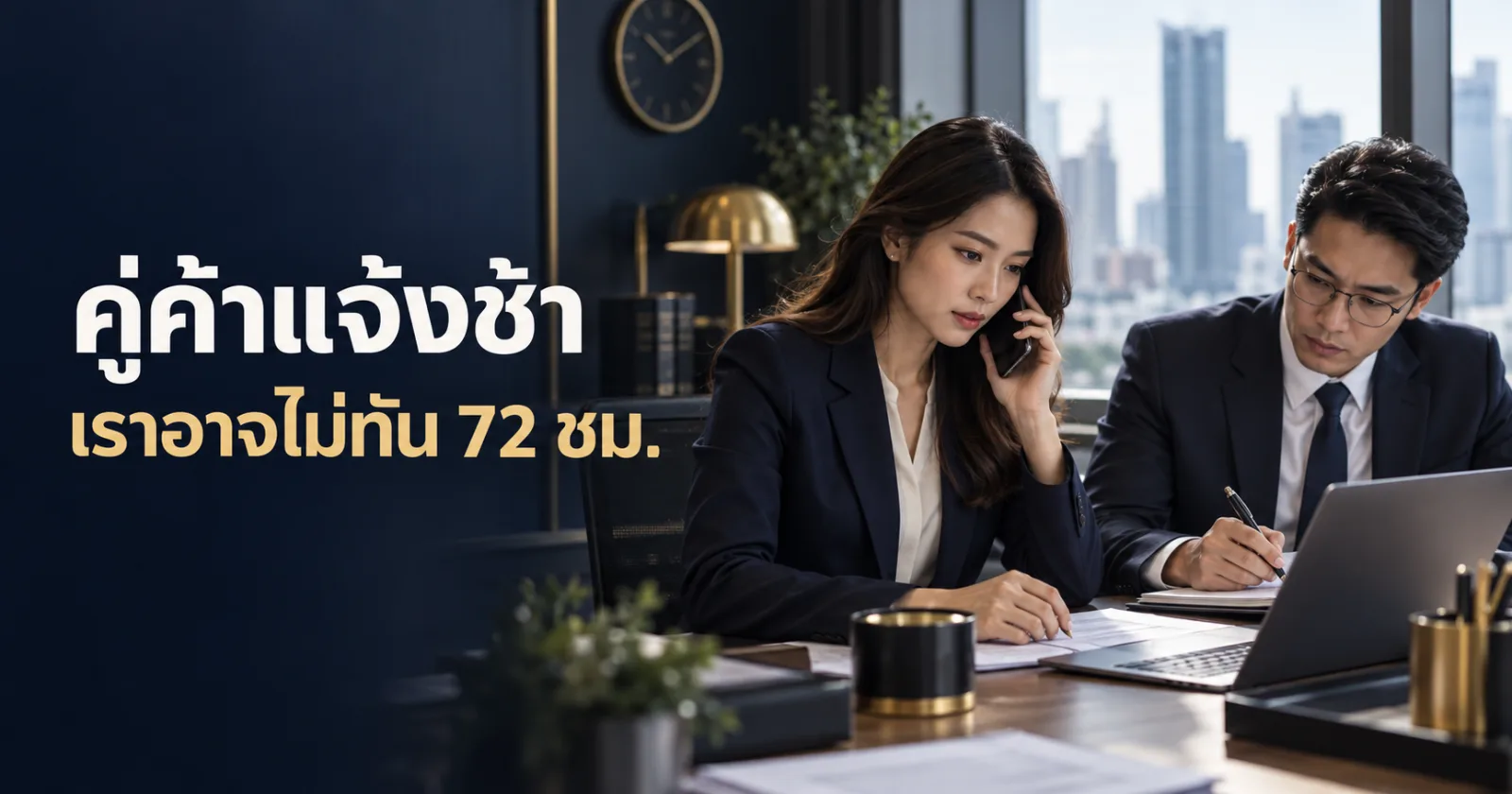 ผู้ประสานงานแจ้งเหตุข้อมูลรั่วกับคู่ค้าพร้อมบันทึกลำดับเวลา พร้อมข้อความ คู่ค้าแจ้งช้า เราอาจไม่ทัน 72 ชม.