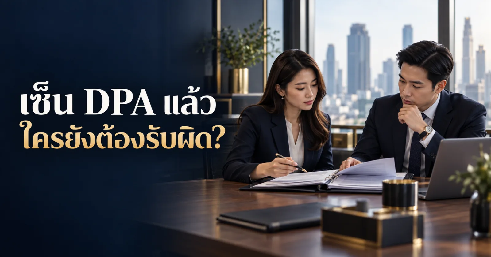 ทนายและผู้บริหารตรวจสัญญาคู่ค้า พร้อมข้อความ เซ็น DPA แล้ว ใครยังต้องรับผิด?