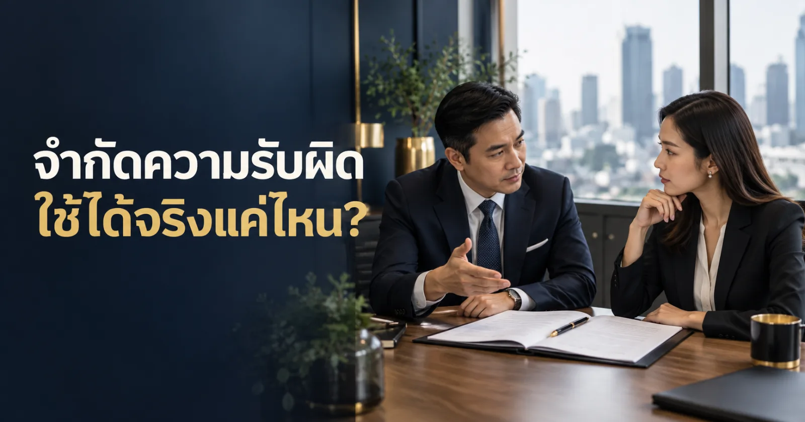 ทนายและผู้บริหารพิจารณาข้อจำกัดความรับผิดในสัญญากับคู่ค้า พร้อมข้อความ จำกัดความรับผิด ใช้ได้จริงแค่ไหน?