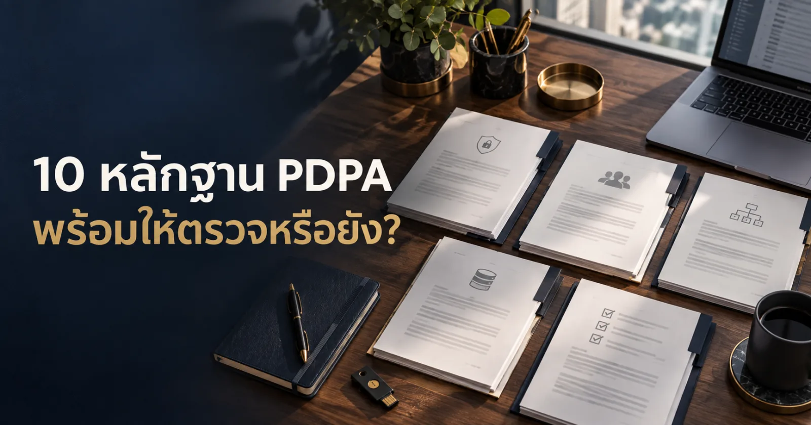 แฟ้มสัญญา บันทึกเหตุและหลักฐานการควบคุมข้อมูลที่เตรียมไว้ตรวจ PDPA พร้อมข้อความ 10 หลักฐาน PDPA พร้อมให้ตรวจหรือยัง?
