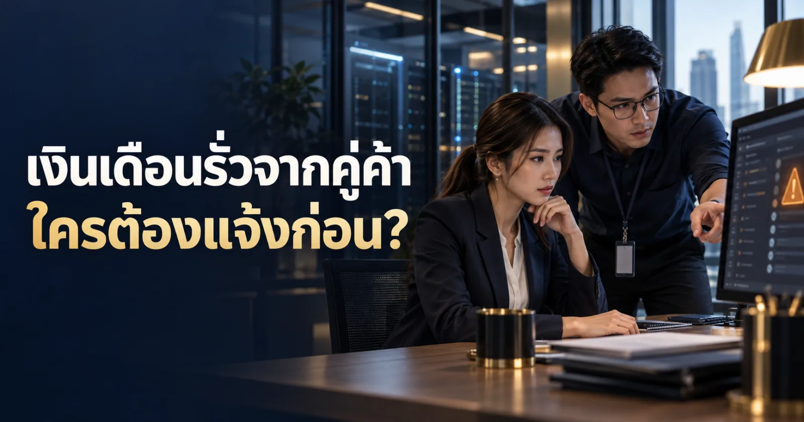 ฝ่ายเงินเดือนและเจ้าหน้าที่ไอทีตรวจเหตุเข้าถึงข้อมูลผิดปกติในระบบ พร้อมข้อความ เงินเดือนรั่วจากคู่ค้า ใครต้องแจ้งก่อน?