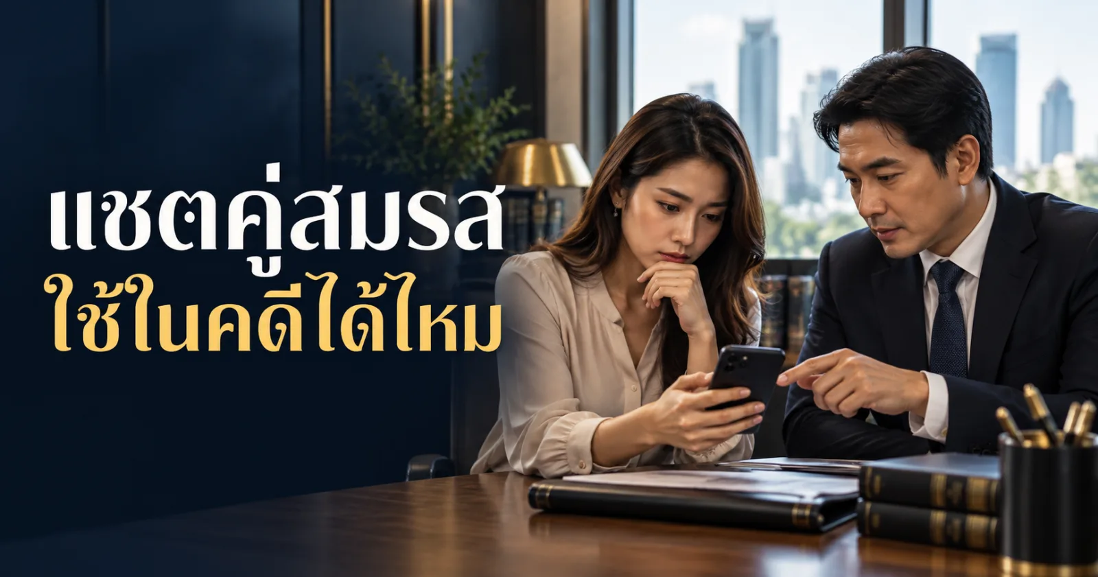 ผู้หญิงปรึกษาทนายเรื่องแชตและคดีครอบครัว