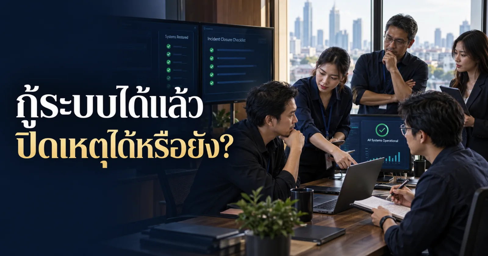ทีมระบบและผู้รับผิดชอบ PDPA ตรวจรายงานปิดเหตุ พร้อม Hook ภาษาไทย
