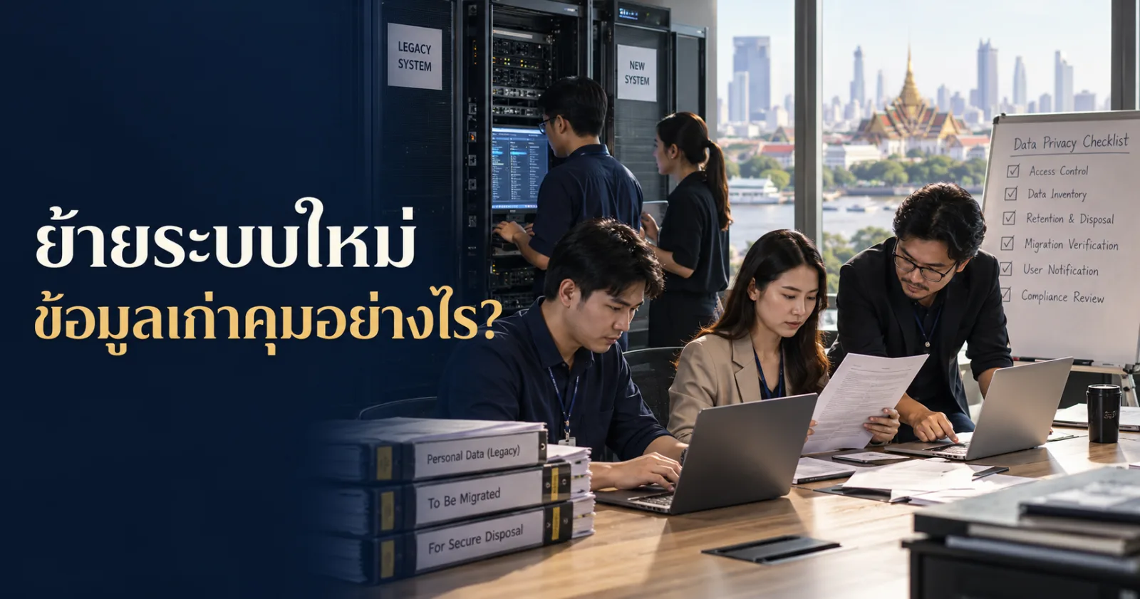 ทีมไอทีตรวจข้อมูลระบบเก่าและใหม่ พร้อม Hook การย้ายระบบ