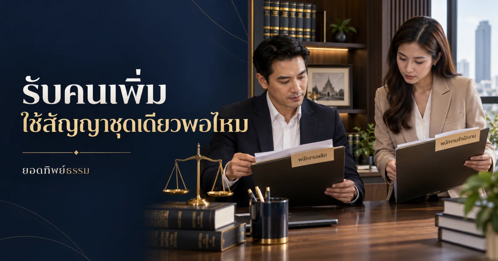 เจ้าของกิจการตรวจชุดเอกสารพนักงาน ข้อความรับคนเพิ่ม ใช้สัญญาชุดเดียวพอไหม