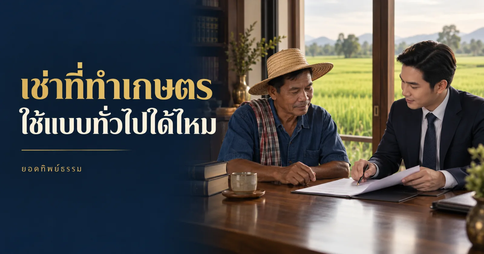 ภาพประกอบเอกสารเช่าที่ดินและพื้นที่เกษตร ข้อความ เช่าที่ทำเกษตร ใช้แบบทั่วไปได้ไหม