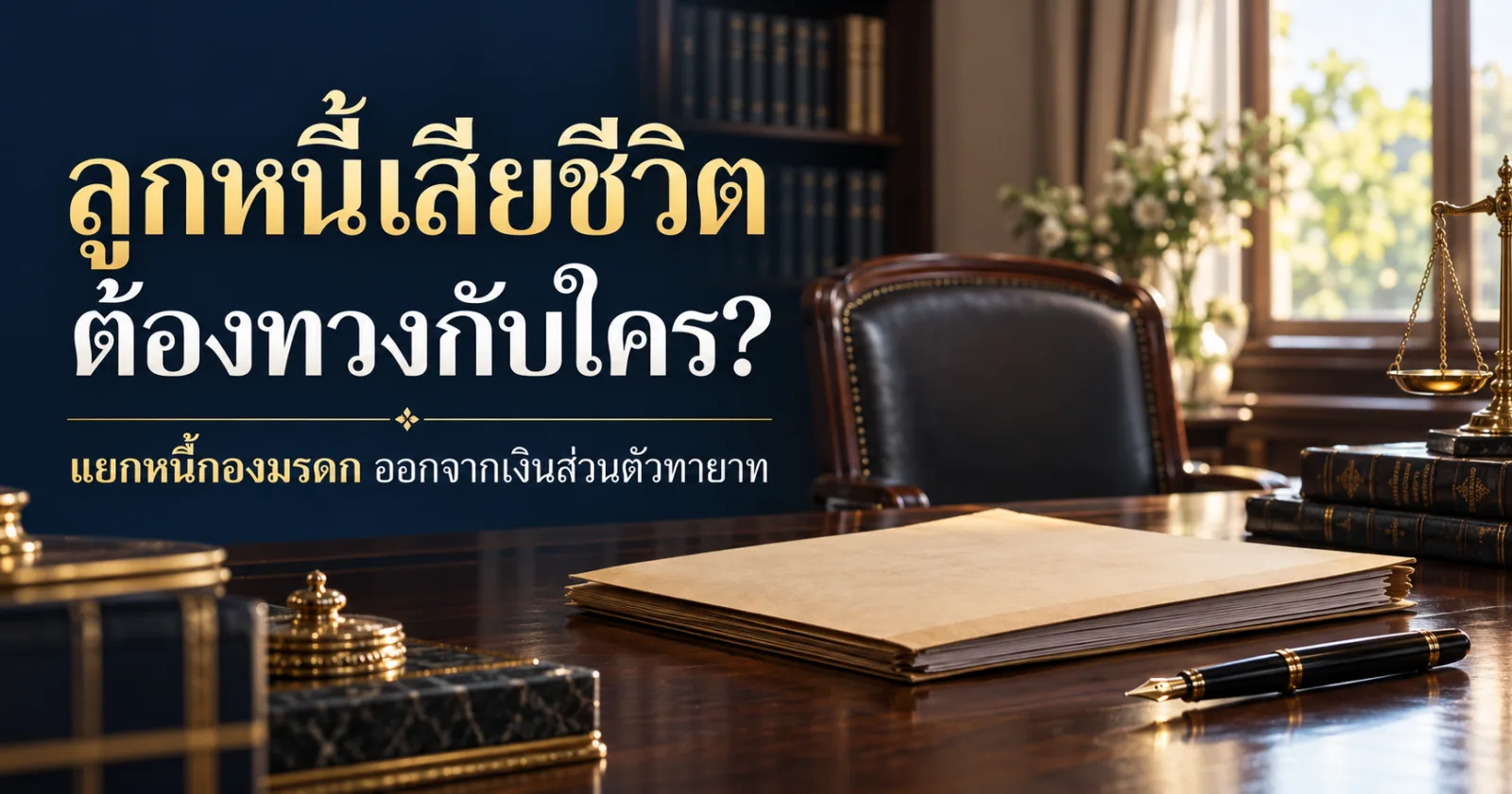 ลูกหนี้เสียชีวิต ต้องทวงกับใคร แยกหนี้กองมรดกออกจากเงินส่วนตัวทายาท