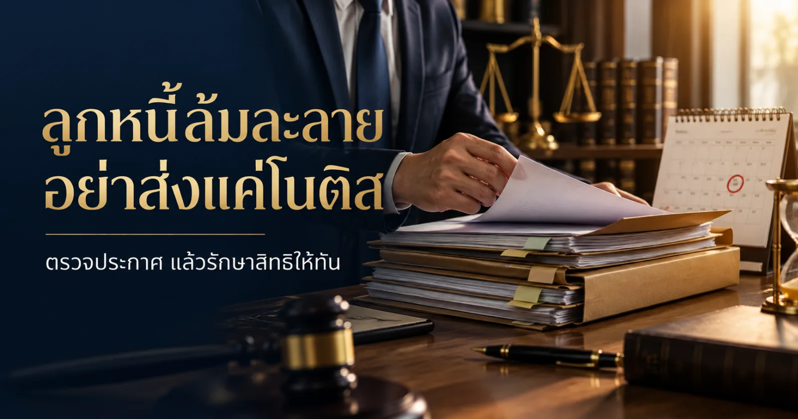 ลูกหนี้ล้มละลาย อย่าส่งแค่โนติส ตรวจประกาศแล้วรักษาสิทธิให้ทัน