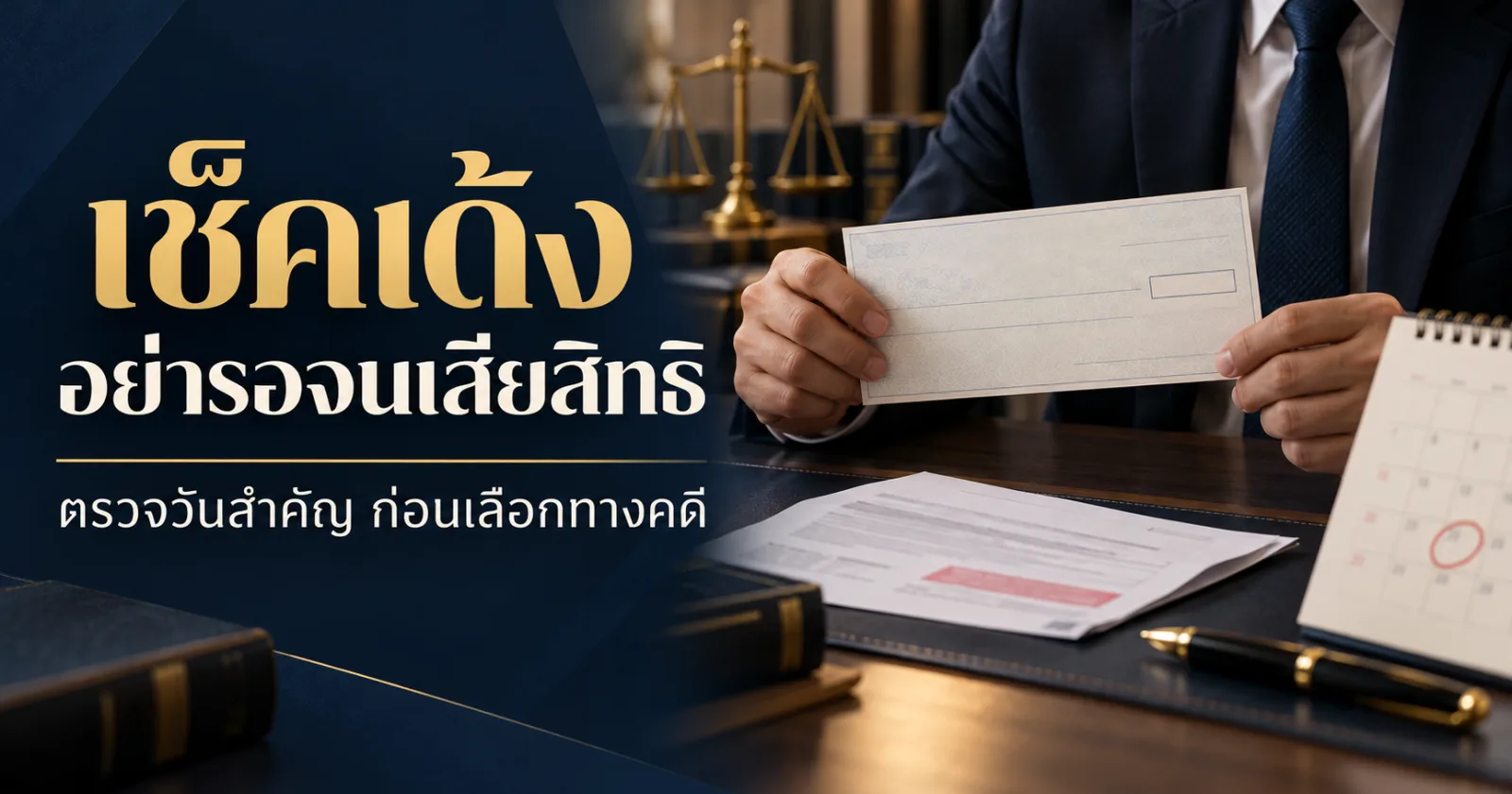 เช็คเด้ง อย่ารอจนเสียสิทธิ ตรวจวันสำคัญก่อนเลือกทางคดี