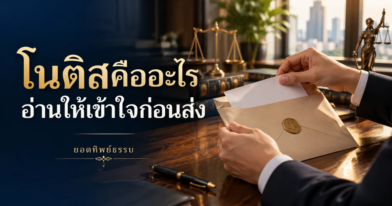 ทนายเปิดซองหนังสือบอกกล่าว พร้อมข้อความ โนติสคืออะไร อ่านให้เข้าใจก่อนส่ง