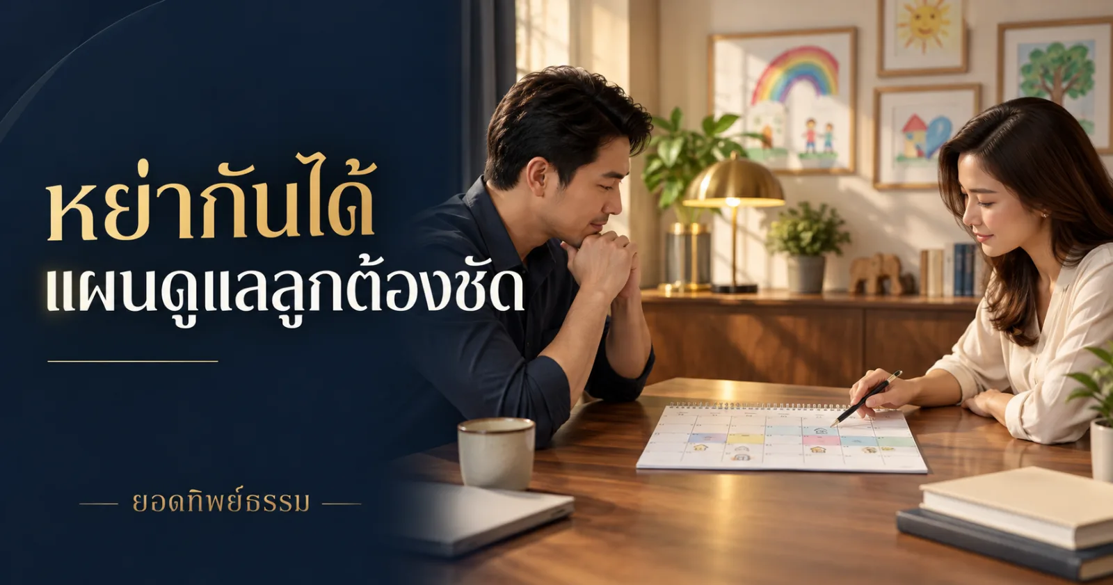 หย่ากันได้ แผนดูแลลูกต้องชัด ภาพประกอบคู่สมรสและเอกสารกฎหมาย