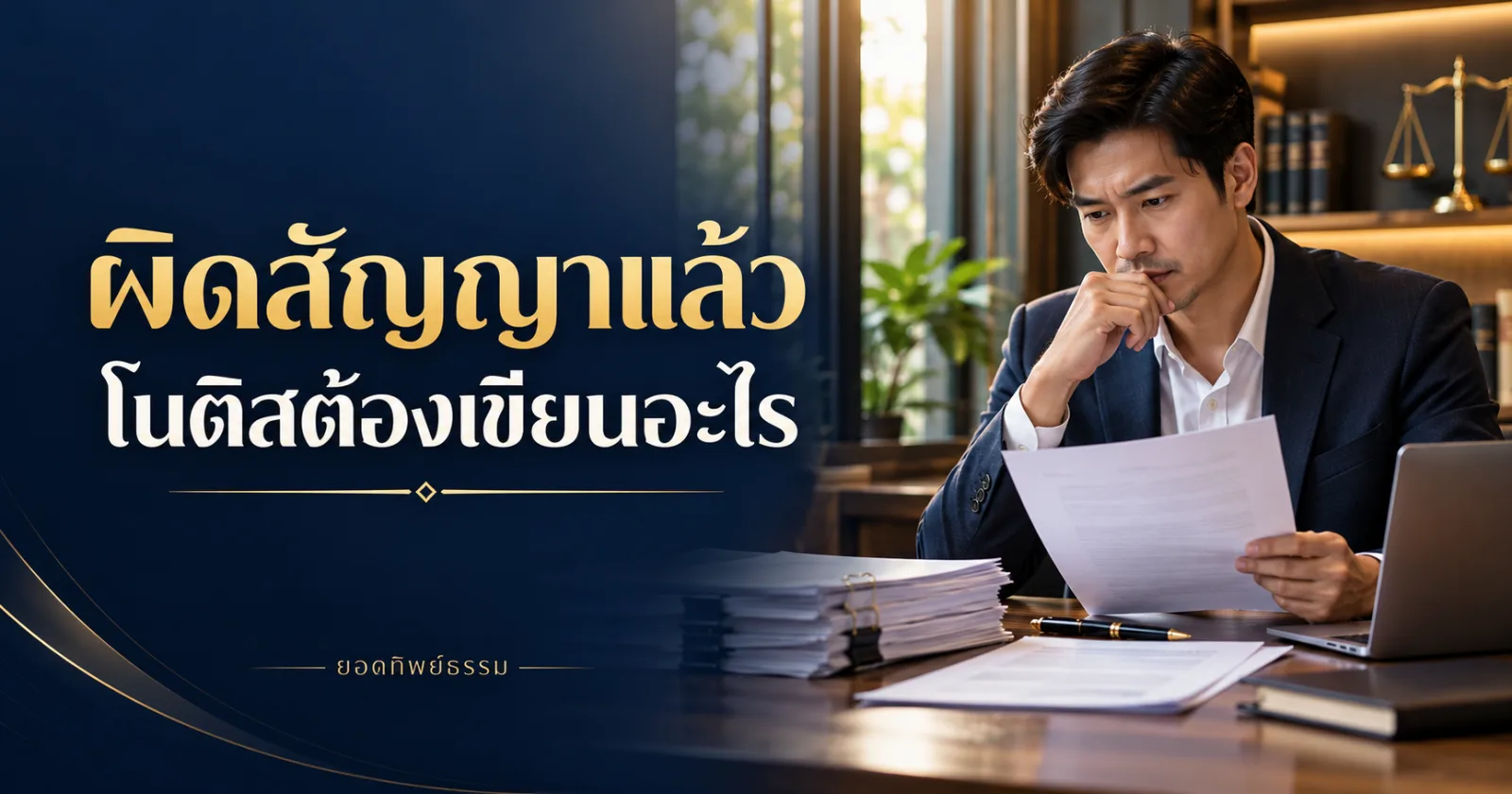 ผิดสัญญาแล้ว โนติสต้องเขียนอะไร ตัวอย่างซื้อขาย งานจ้างและบริการ