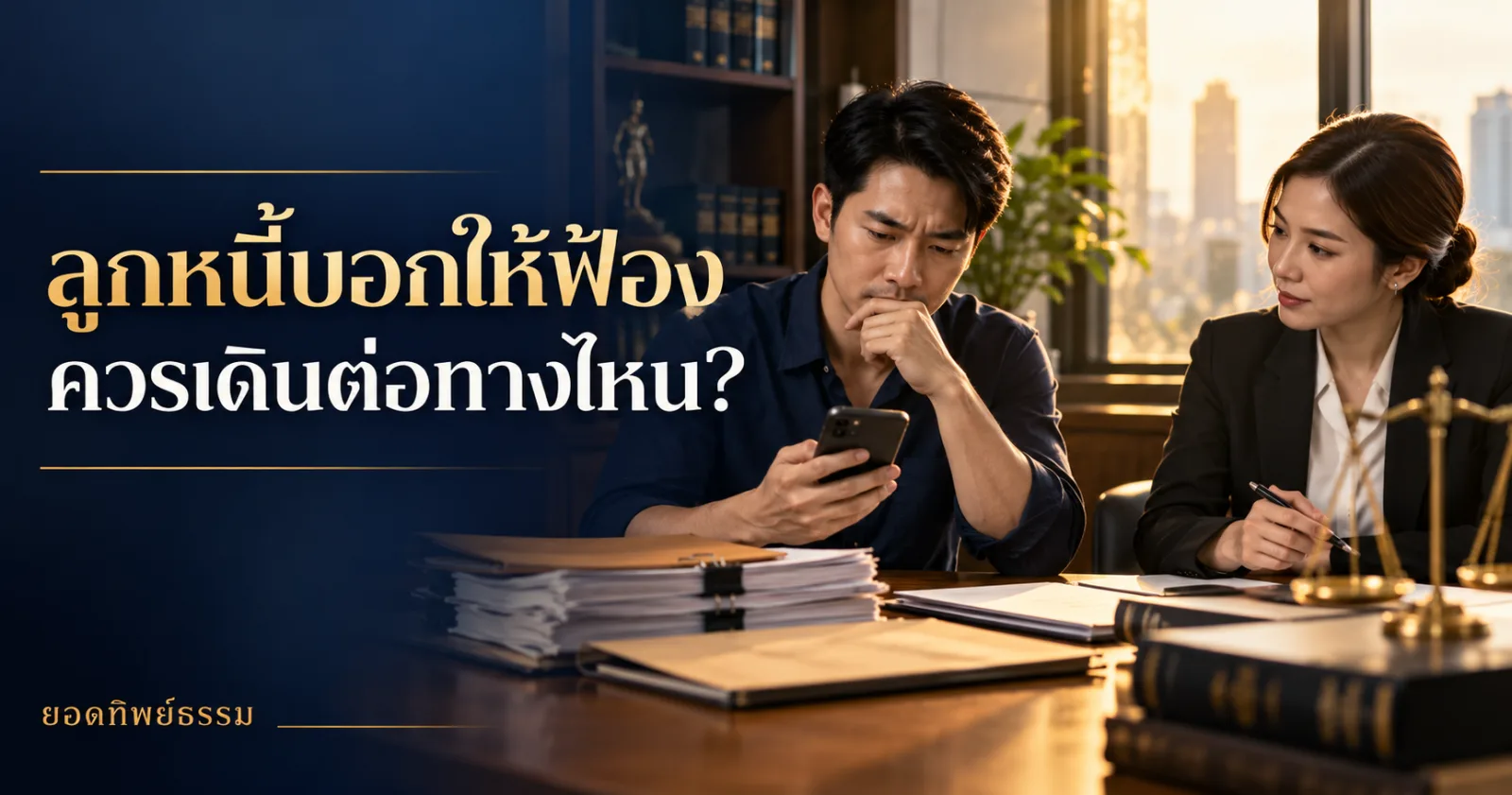 ลูกหนี้บอกให้ฟ้อง ควรเดินต่อทางไหน ประเมินสิทธิและความคุ้มค่า