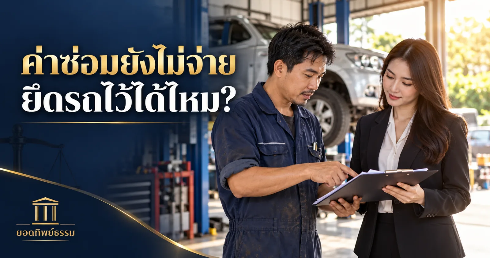 ค่าซ่อมยังไม่จ่าย ยึดรถไว้ได้ไหม แนวทางสิทธิยึดหน่วงและหนังสือทวงถาม
