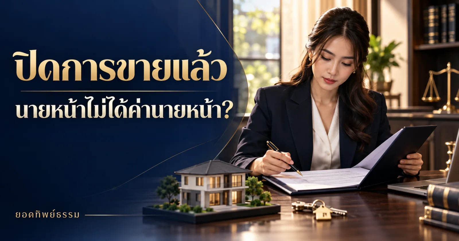 ปิดการขายแล้ว นายหน้าไม่ได้ค่านายหน้า ภาพนายหน้าตรวจแฟ้มขายอสังหาริมทรัพย์